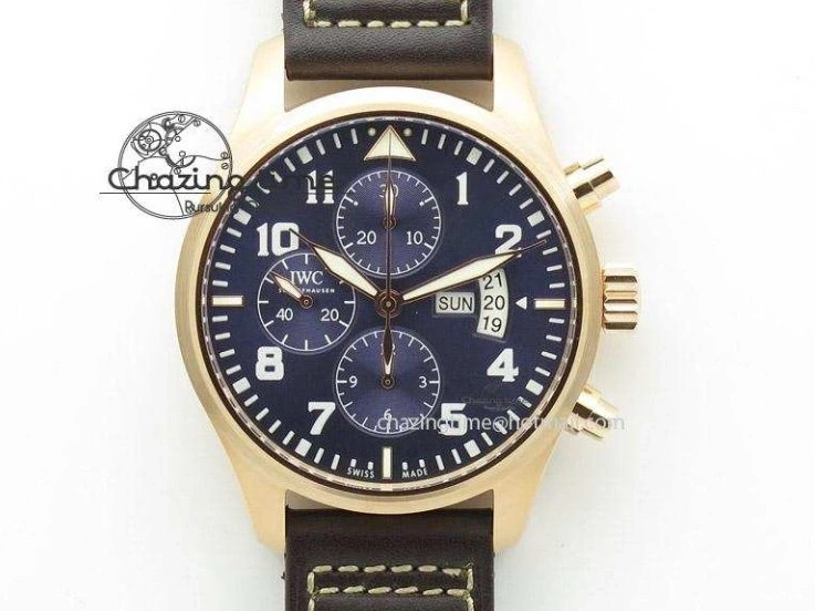 MIROTIME 0320 Pilot Chrono SS IW387808 CF3 ZF 1:1 Best Edition On Brown Leather Strap A Soft 7328